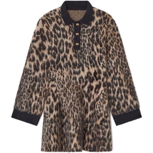 GANNI abito corto con stampa - toni neutri