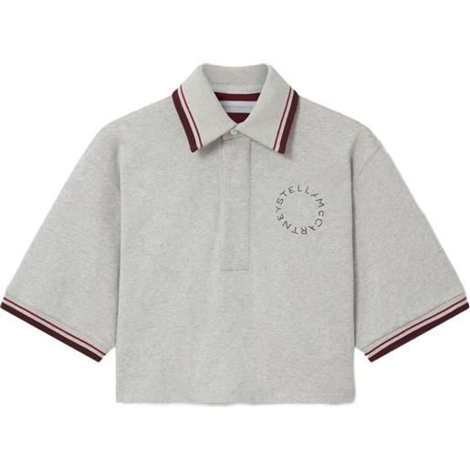 Stella McCartney polo con logo - grigio