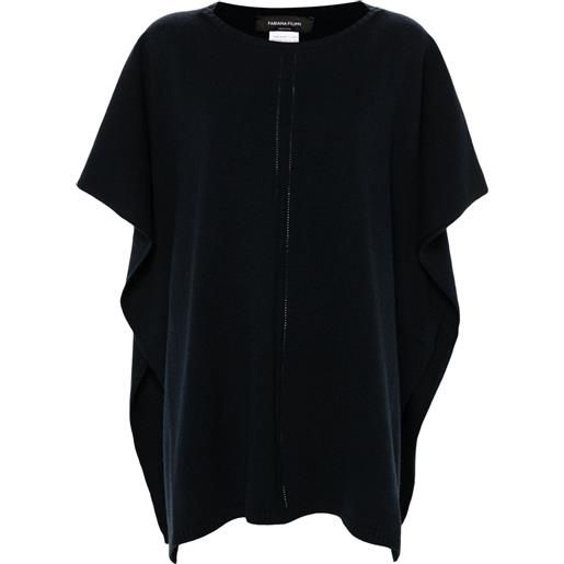 Fabiana Filippi poncho traforato - blu
