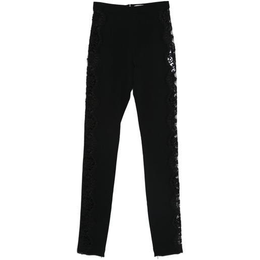 Stella McCartney leggings con pizzo - nero