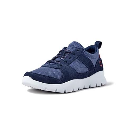Timberland boroughs project sneaker (youth), sneaker unisex - bambini e ragazzi, blu navy suede, 31 eu