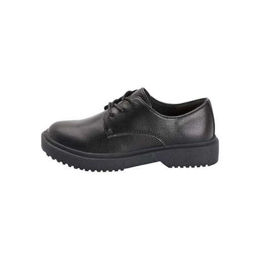 NEXT ragazza scarpe stringate per la scuola con suola spessa black matt