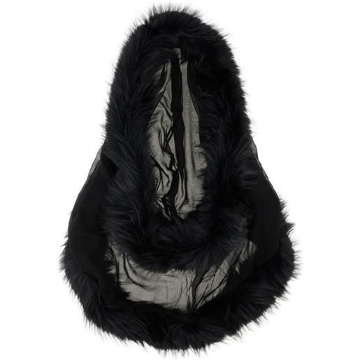 DSQUARED2 stola con cappuccio - nero