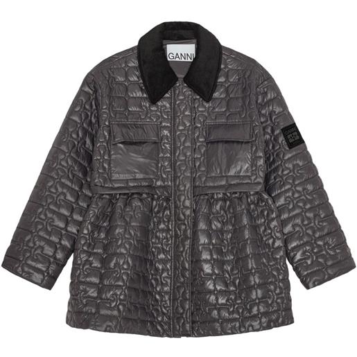 GANNI giacca trapuntata - marrone