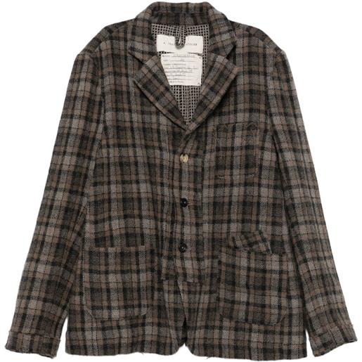 A Tentative Atelier giacca-camicia tartan - marrone