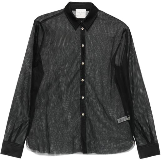 Forte Forte camicia semi trasparente - nero