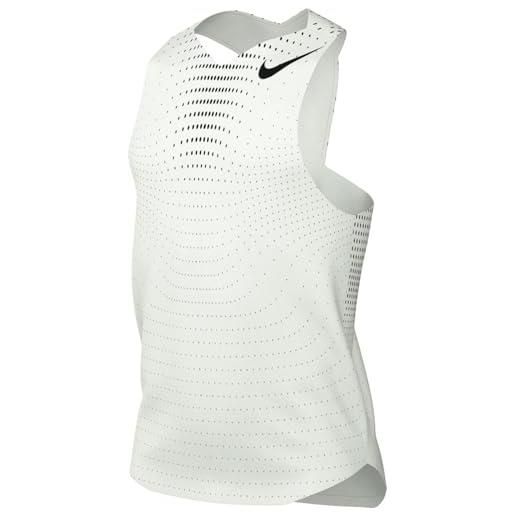Nike canottiera da running dri-fit adv aeroswift - uomo, obsidian/bright crimson, fn4231-451, 2xl