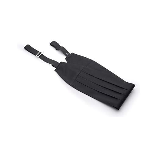 The savile row company london cummerbund in seta nera regolabile da uomo, nero , taglia unica