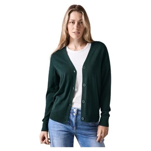 Cecil b253786 cardigan a maglia fine, verde fuoco, l donna