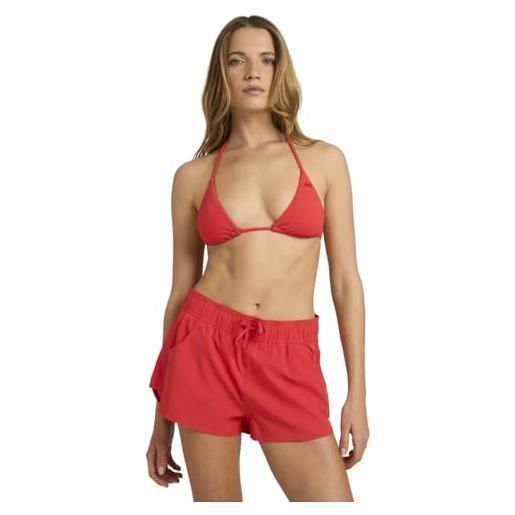 Roxy boardshort wave 2 inch bs da donna, rosso l