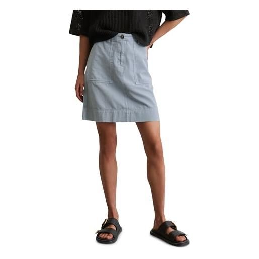 Marc O'Polo marc oߴpolo donna minigonna in misto cotone-lino tailored fit, blu (nordic sea), 38