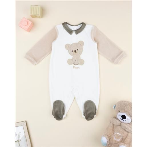 Prénatal tutina bimbo bianco/beige orsetto