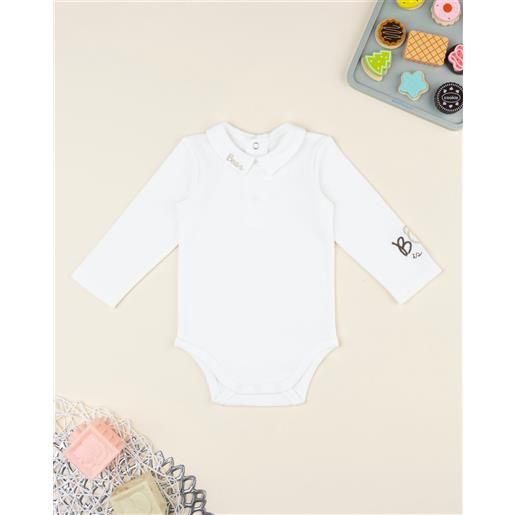 Prénatal body bimbo bianco ricamo