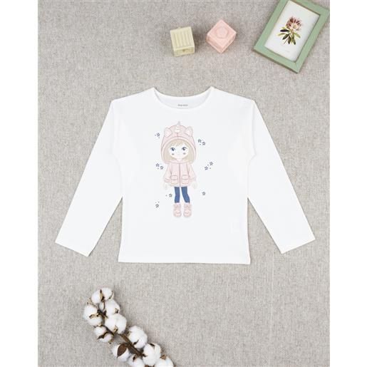 Prénatal t-shirt bambina bianca stampa bimba unicorno