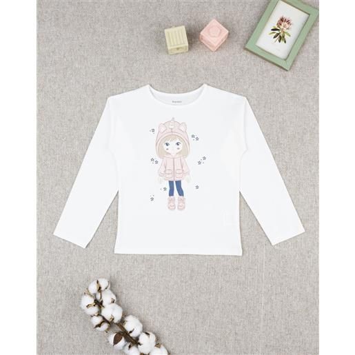 Prénatal t-shirt bambina bianca stampa bimba unicorno