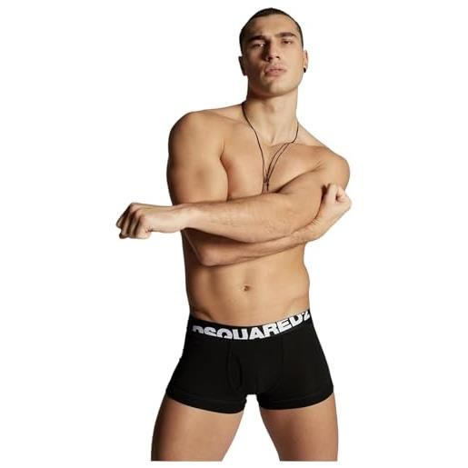 DSQUARED2 set di 2 boxer con logo nero