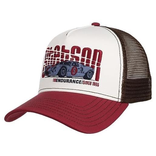 Stetson cappellino trucker endurance donna/uomo - cap berretto baseball mesh snapback, con visiera, visiera inverno autunno primavera estate estate/inverno - taglia unica rosso