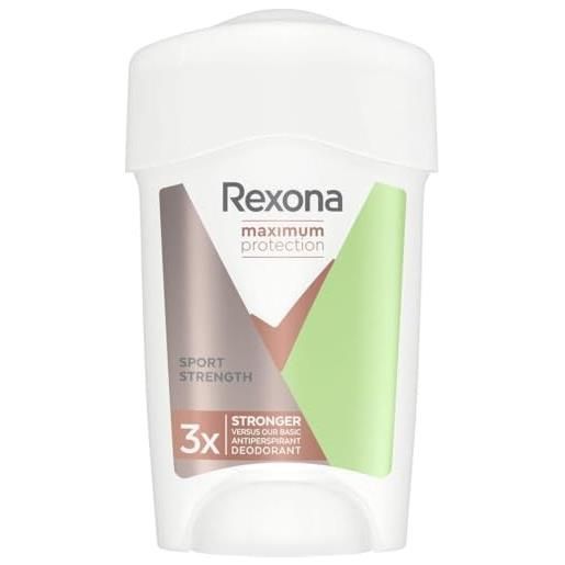 Rexona women maximum protection sport strength deodorante stick, per donne - 45 ml