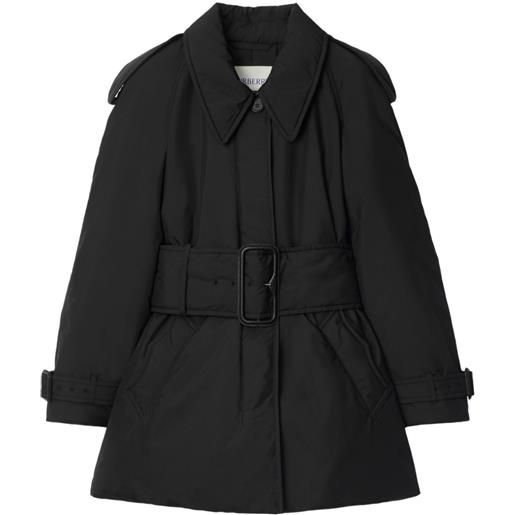 Burberry cappotto berryhill con cintura - nero