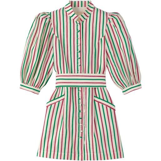 DESTREE abito amoako a righe - rosa