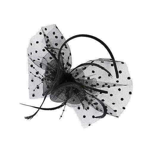 JEWEDECO copricapo da festa velo di fiori in rete fascia per fascia da cosplay copricapo