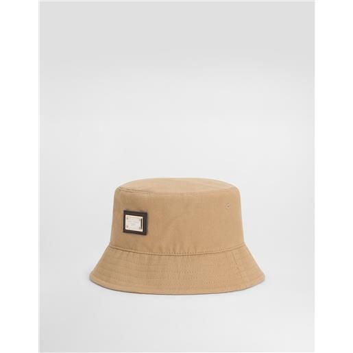 Dolce & Gabbana cappello da pescatore in canvas con placca logata