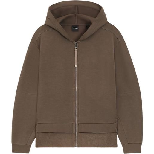 BOSS felpa con cappuccio - marrone