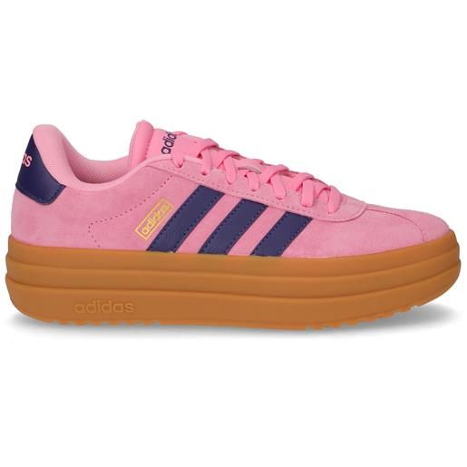 ADIDAS vl court bold sneaker in ecopelle scamosciata rosa blu - donna - rosa blu