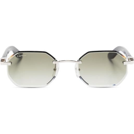 Cartier Eyewear occhiali da sole c décor - argento