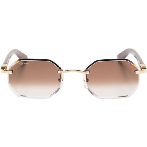 Cartier Eyewear occhiali da sole c décor - oro