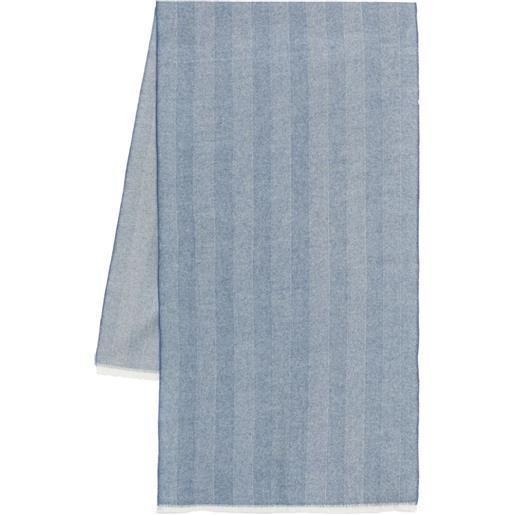 Corneliani sciarpa con motivo spigato - blu