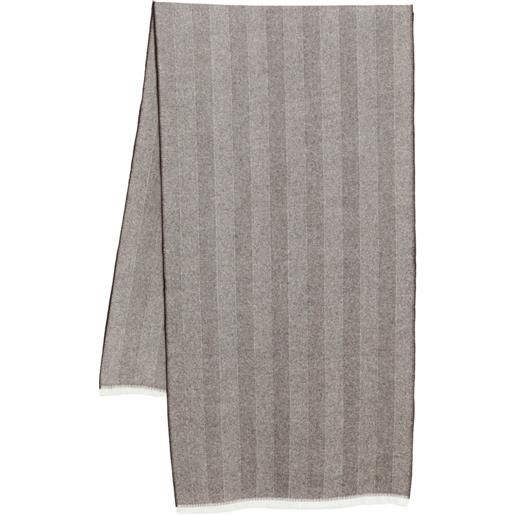 Corneliani sciarpa a righe - marrone