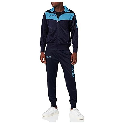 GIVOVA tr027, tuta unisex - adulto, blu/turchese, 2xs