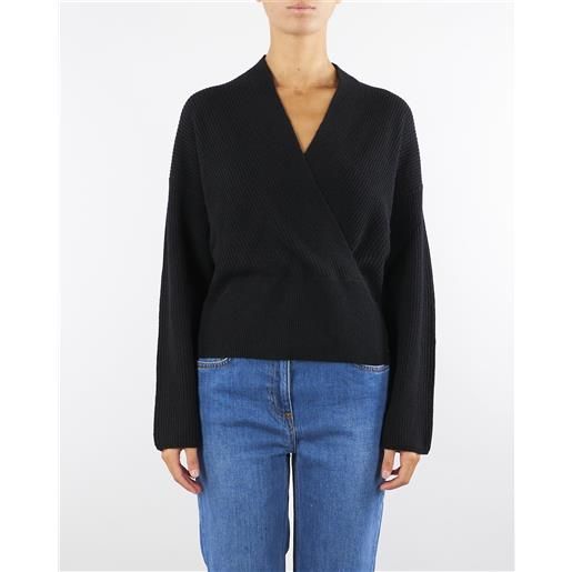 PENNY BLACK maglia nero con scollo incrociato