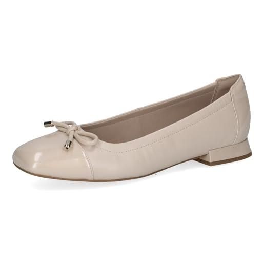 CAPRICE ballerine da donna con tacco, beige (cream pearl co), 38 eu