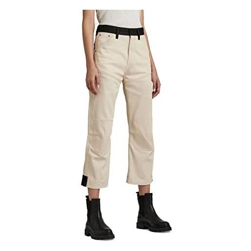 G-STAR donna 5620 3d cropped bootcut pm jeans, beige (ecru d21066-c525-159), 32w / 32l