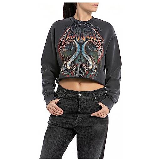 Replay w3107 maglia di tuta, 099 blackboard, l donna