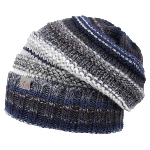 LIERYS berretto con risvolto e pile bernardo donna/uomo - made in germany beanie invernale fodera inverno autunno/inverno - taglia unica blu scuro