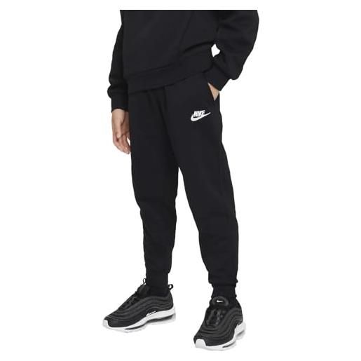 Nike unisex kids full length pant k nsw club ft jggr lbr, black/white, fd3019-010, xs