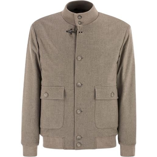 Fay giacca-camicia in lana - toni neutri