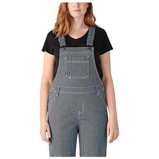 Dickies boyfriend bib overall bavaglino nel complesso, stone. Washed hickory stripe, m donna