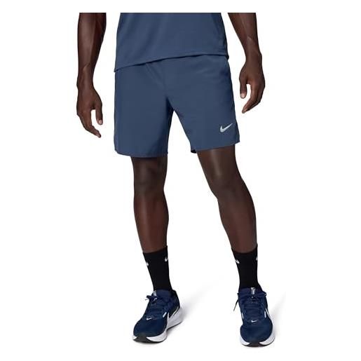 Nike shorts da running dri-fit con slip foderati 18 cm challenger - uomo, thunder blue/reflective silv, dv9359-437, s