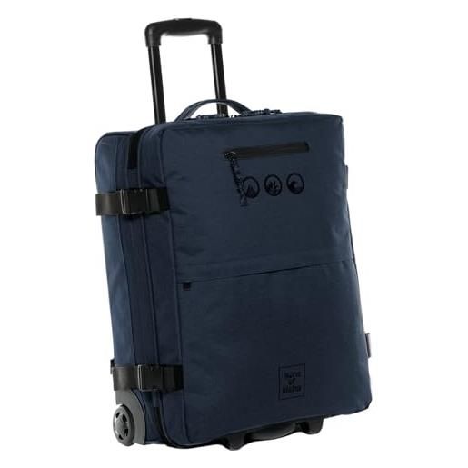 SONS OF ALOHA valigia e zaino da cabina 2 in 1 sostenibile pet riciclato kane │ valigetta bagaglio cabina 2 ruote uomo donna, da pet riciclato │ valigia rigida impermeabile blu-oceano fatto a mano