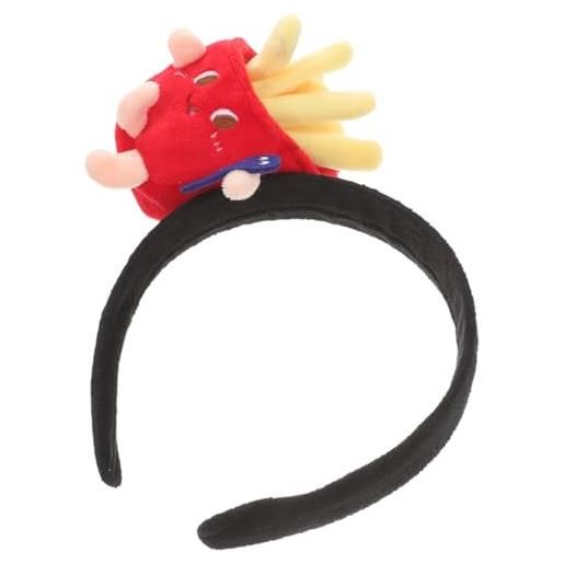 AOKWAWALIY fascia per capelli con patatine fritte carine, a forma di cartone animato, per feste di compleanno, eventi a tema