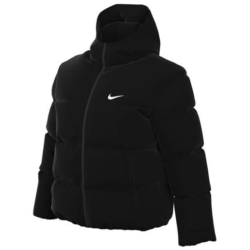 Nike w nsw tf synfl nk clsc pfr giacca, nero/bianco, xl donna