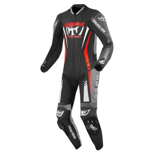 Berik absolute gp tuta in pelle da moto monopezzo, nero/grigio/rosso, 52