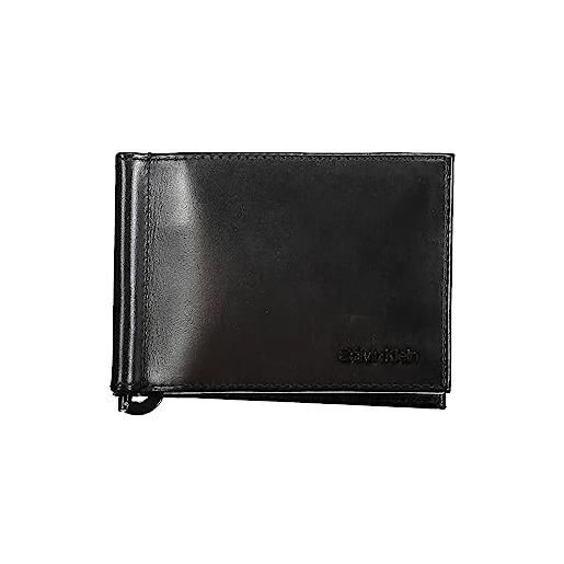 Calvin Klein portafoglio senza portamonete uomo ck median bifold 6cc w/clip k50k510329 unica nero