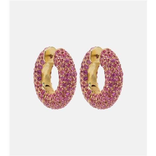 Octavia Elizabeth orecchini blossom bubble in oro 18kt con zaffiri
