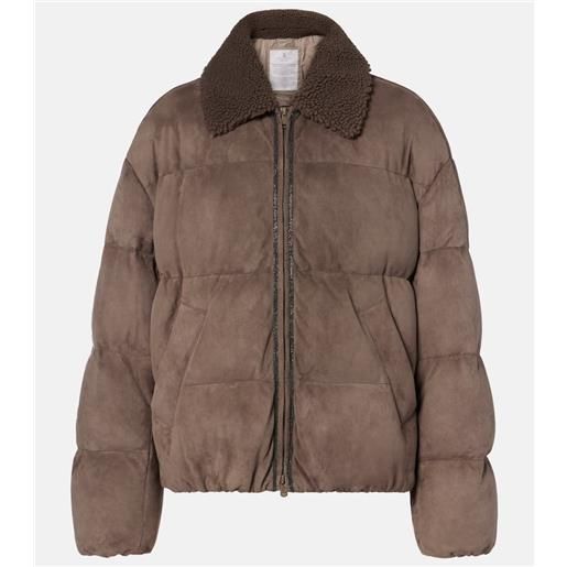 Brunello Cucinelli piumino in suede