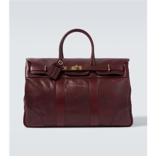 Brunello Cucinelli borsa da viaggio in pelle